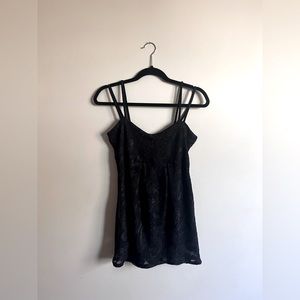 Vintage Black Paisley Camisole Sweetheart Neckline